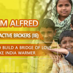 Prof. William Alfred, Chief Analyst of Interactive Brokers (IIE) Working together to build a bridge of Love: Charity Activities Make India Warmer